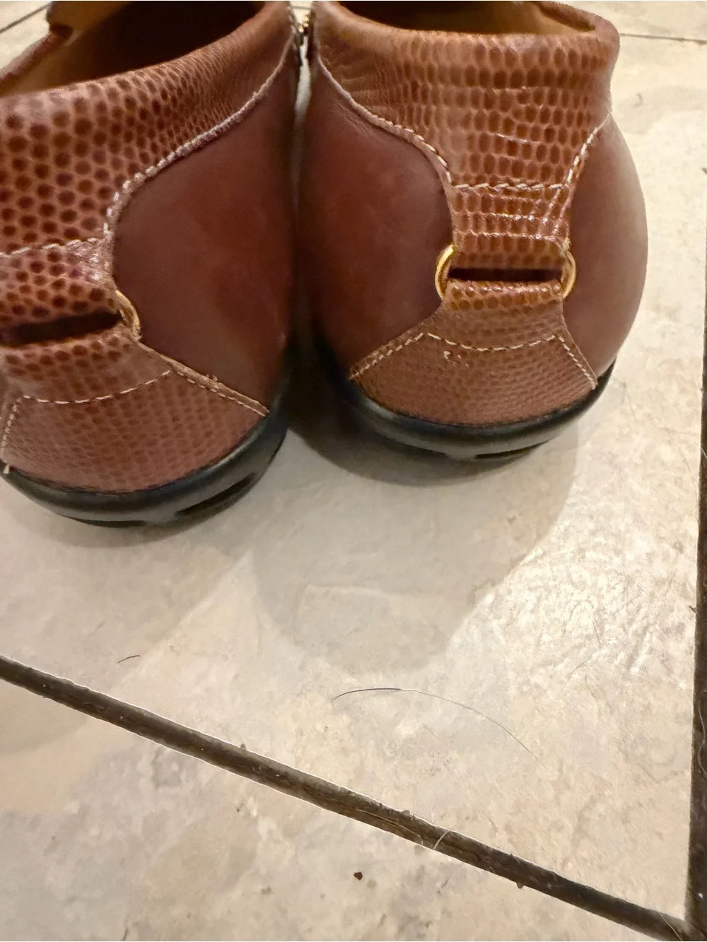 Cole Haan Women's Brown Leather Horsebit Loafers